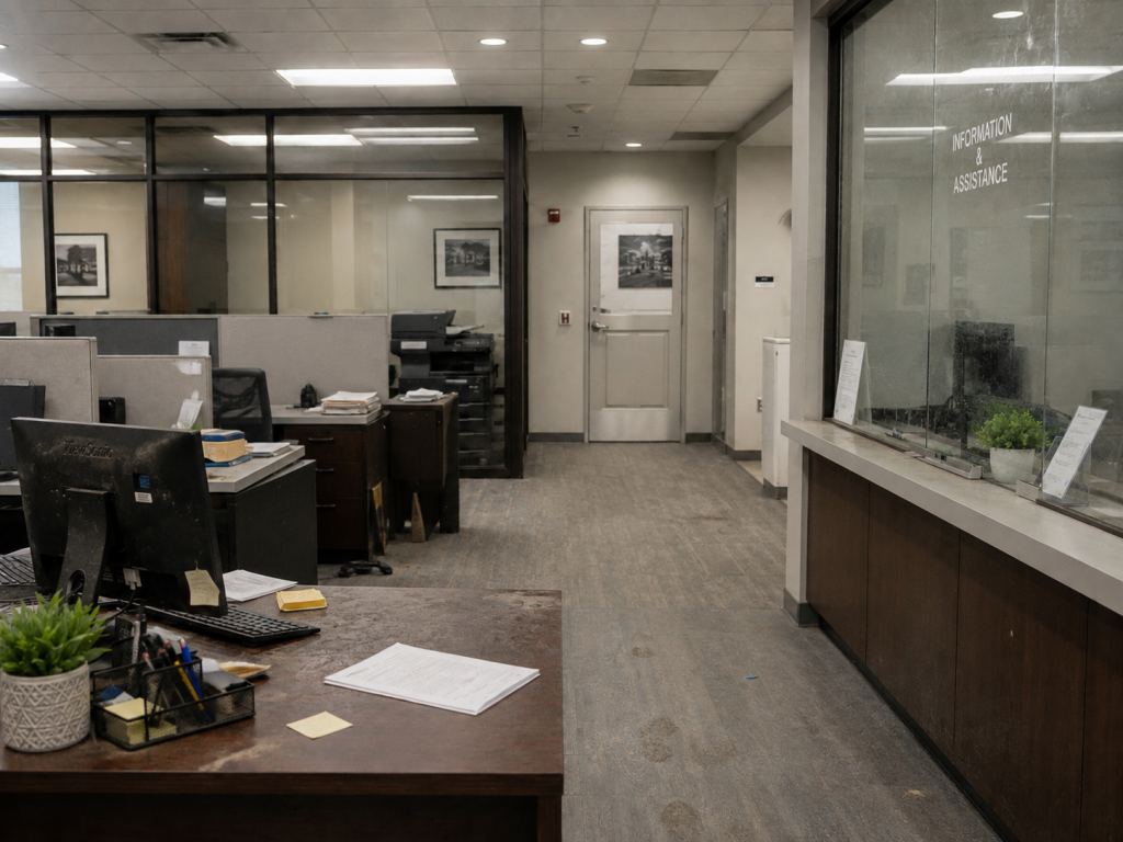 Office before cleaning